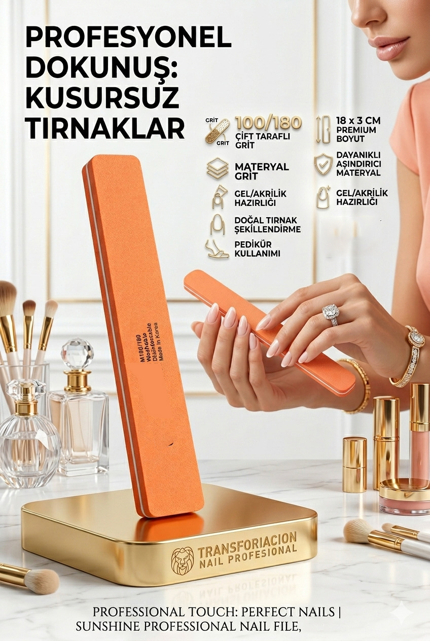 Profesyonel Tırnak Törpüsü 100/180 Grit Kalıcı Oje Protez Tırnak Törpüsü 721173