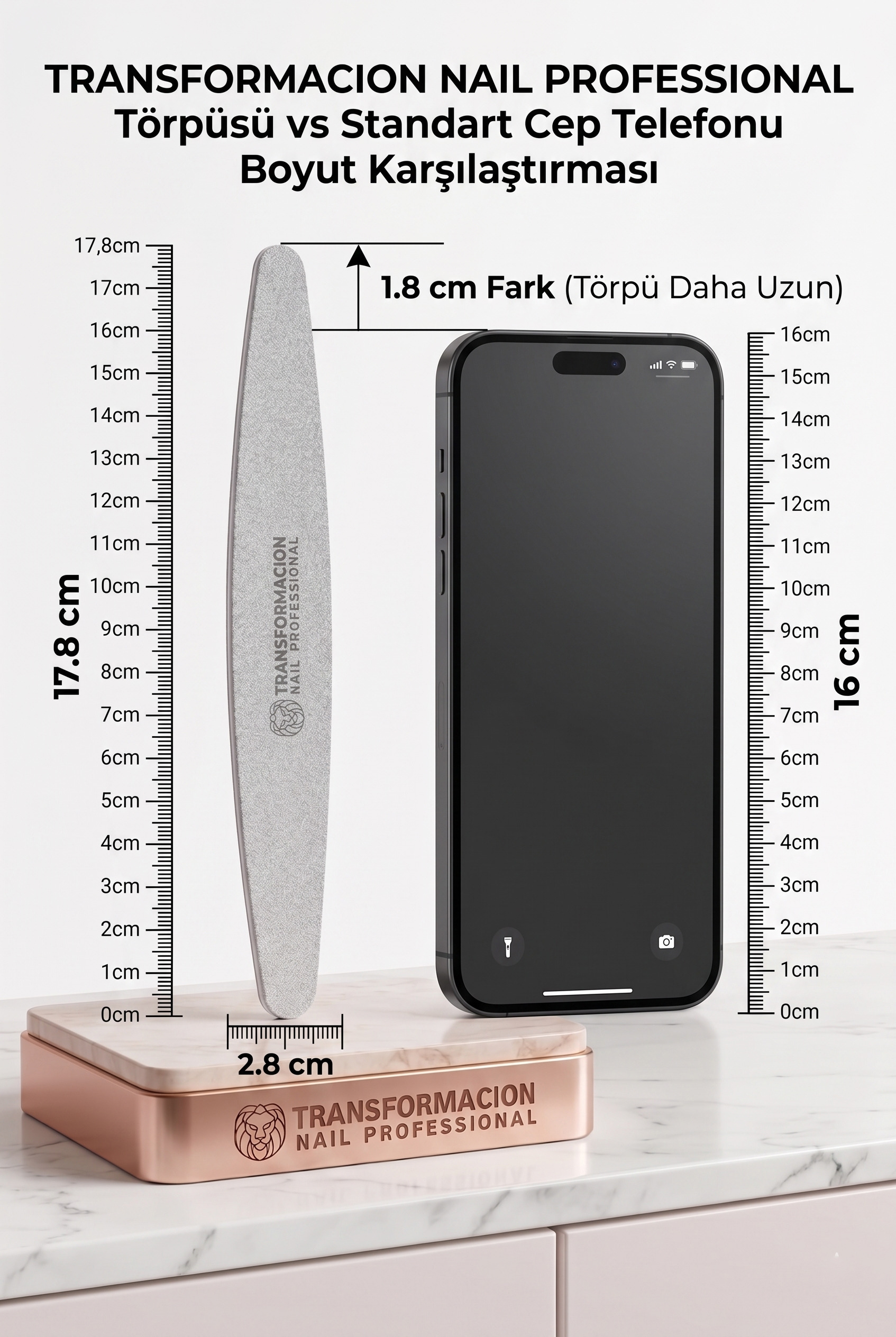  Profesyonel Tırnak Törpüsü 100/180 Grit Kalıcı Oje Protez Tırnak Törpüsü 721175