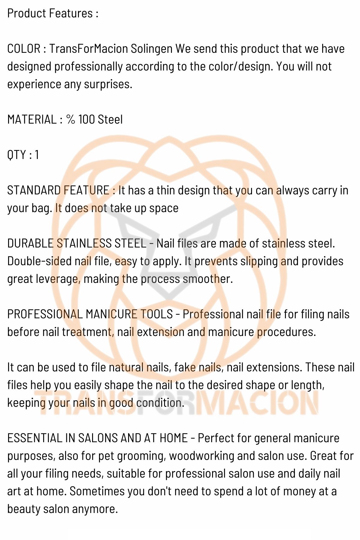 Tırnak Törpüsü Çelik Solingen Profesyonel 721178