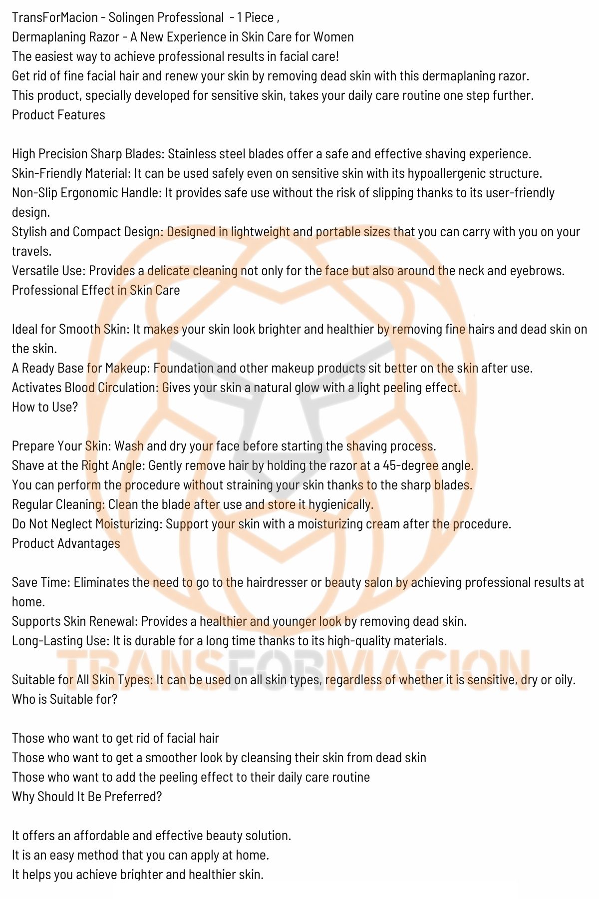 Kaş Şekillendirici Kaş Dermaplaner Yüz Usturası Solingen Professional 721180