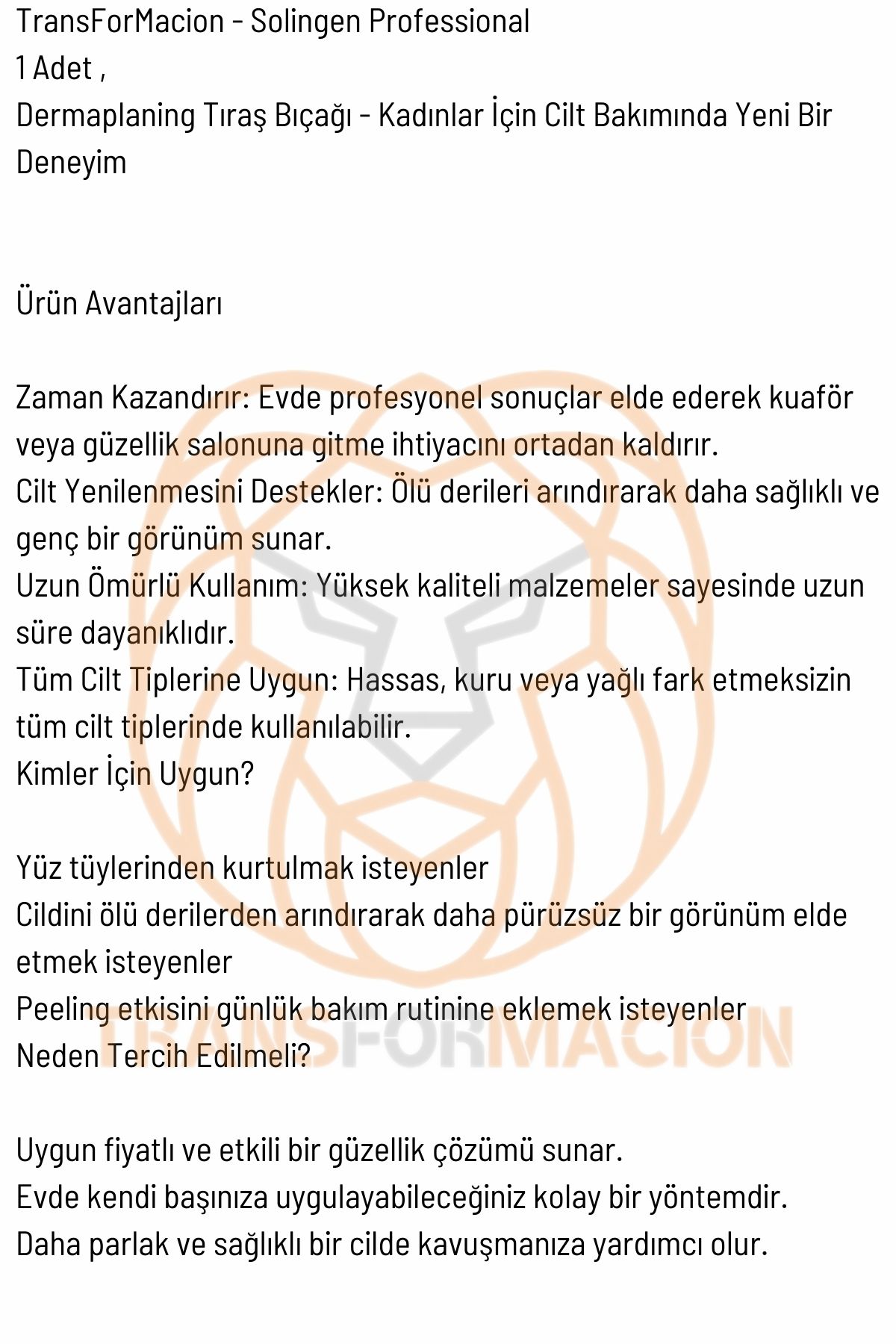 Kaş Şekillendirici Kaş Dermaplaner Yüz Usturası Solingen Professional 721180