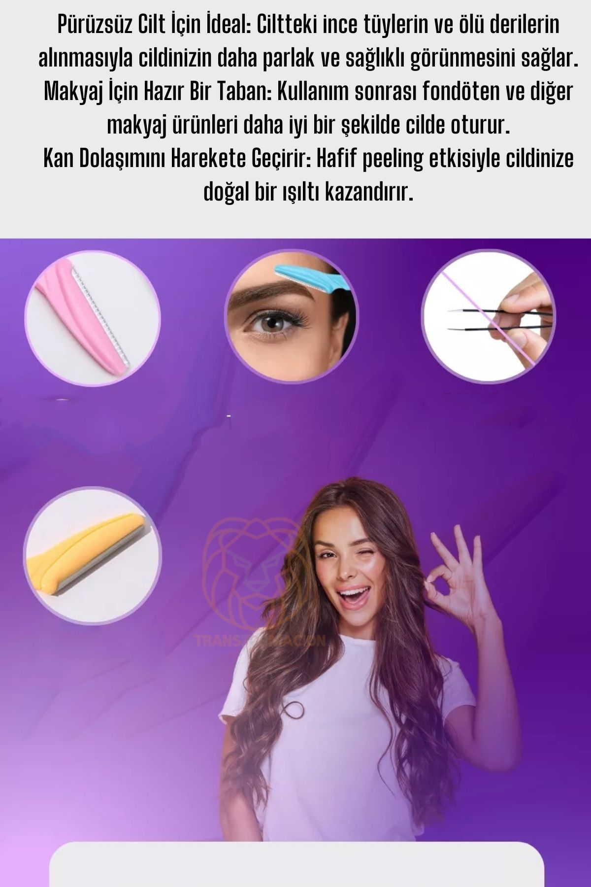 Kaş Şekillendirici Kaş Dermaplaner Yüz Usturası 3 ADET 721181