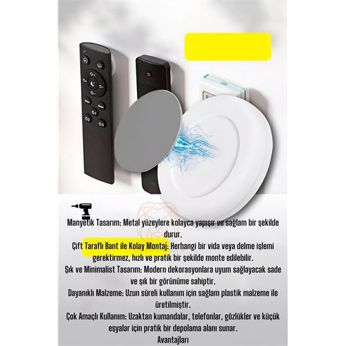Transformacion Mıknatıslı Çok Amaçlı Kumanda Telefon Tutucu 2 ADET 721182