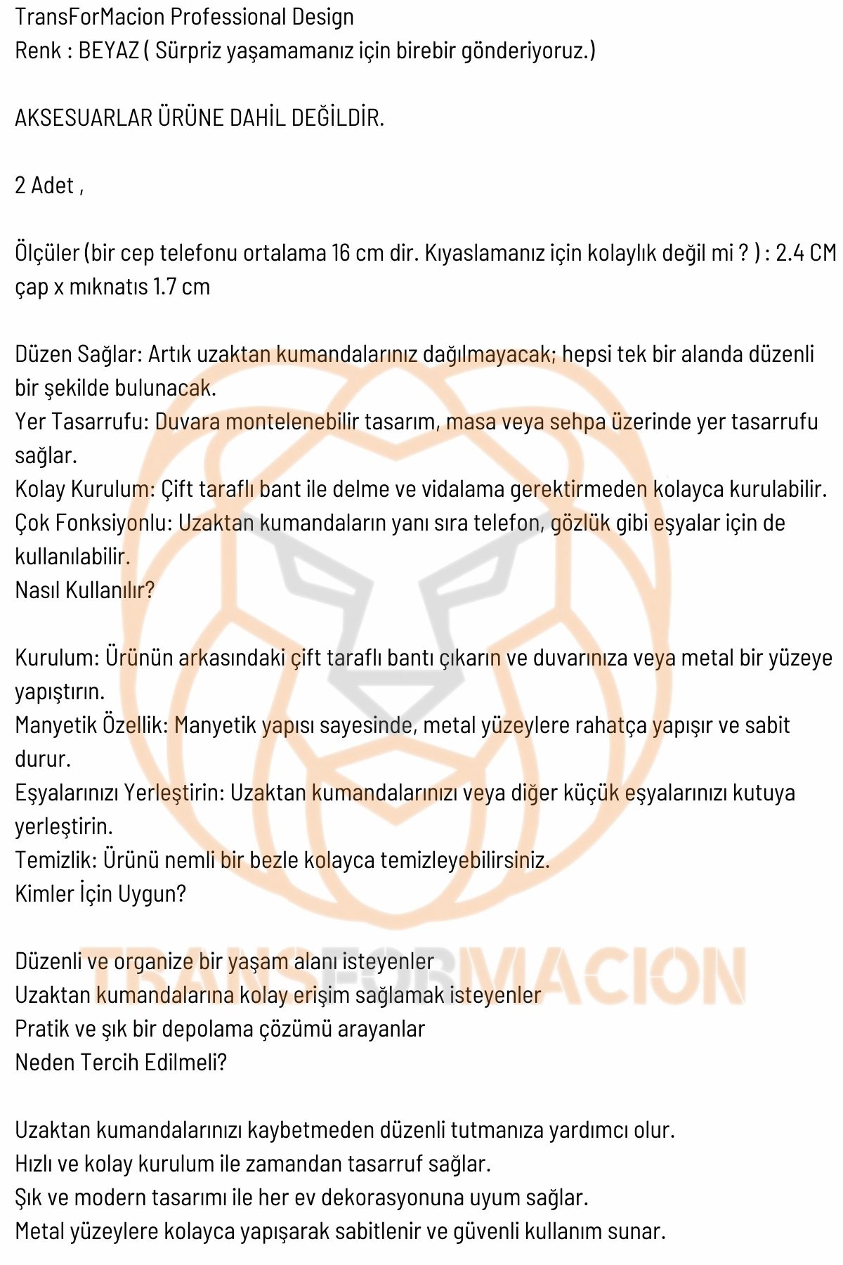 Mıknatıslı Çok Amaçlı Kumanda Telefon Tutucu 2 ADET 721182