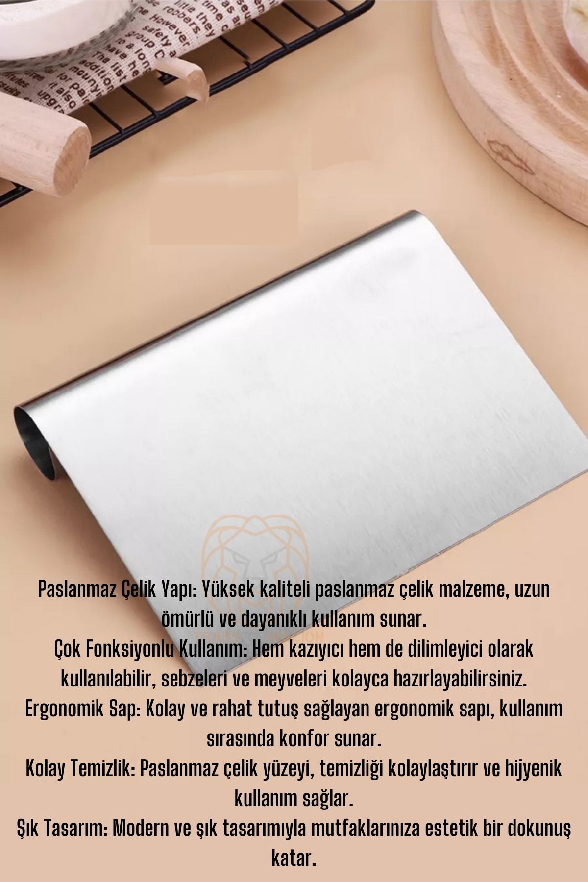 Hamur Kesici Spatula Profesyonel 304 Paslanmaz Çelik 721183