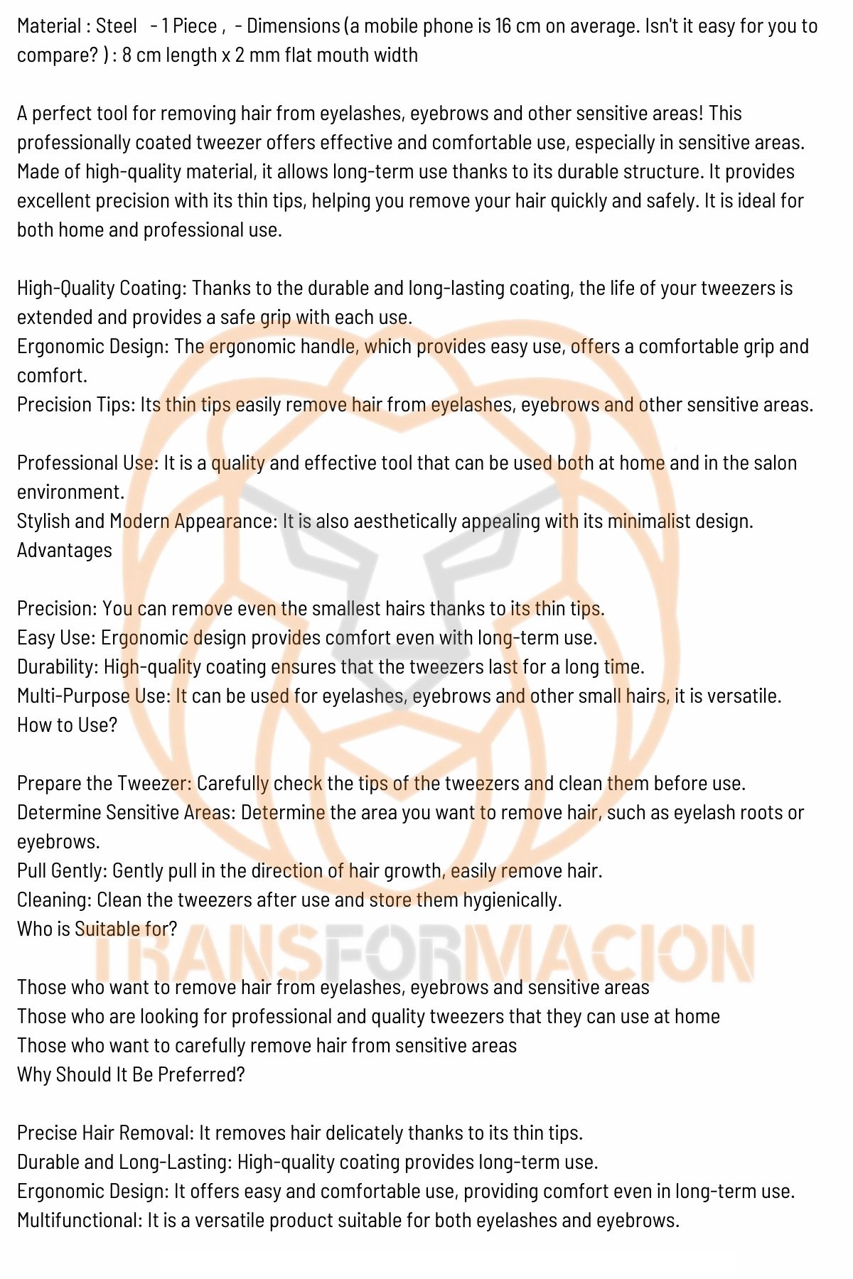 2 mm Micro İnce Uçlu Cımbız Çelik Solingen Professional 721185