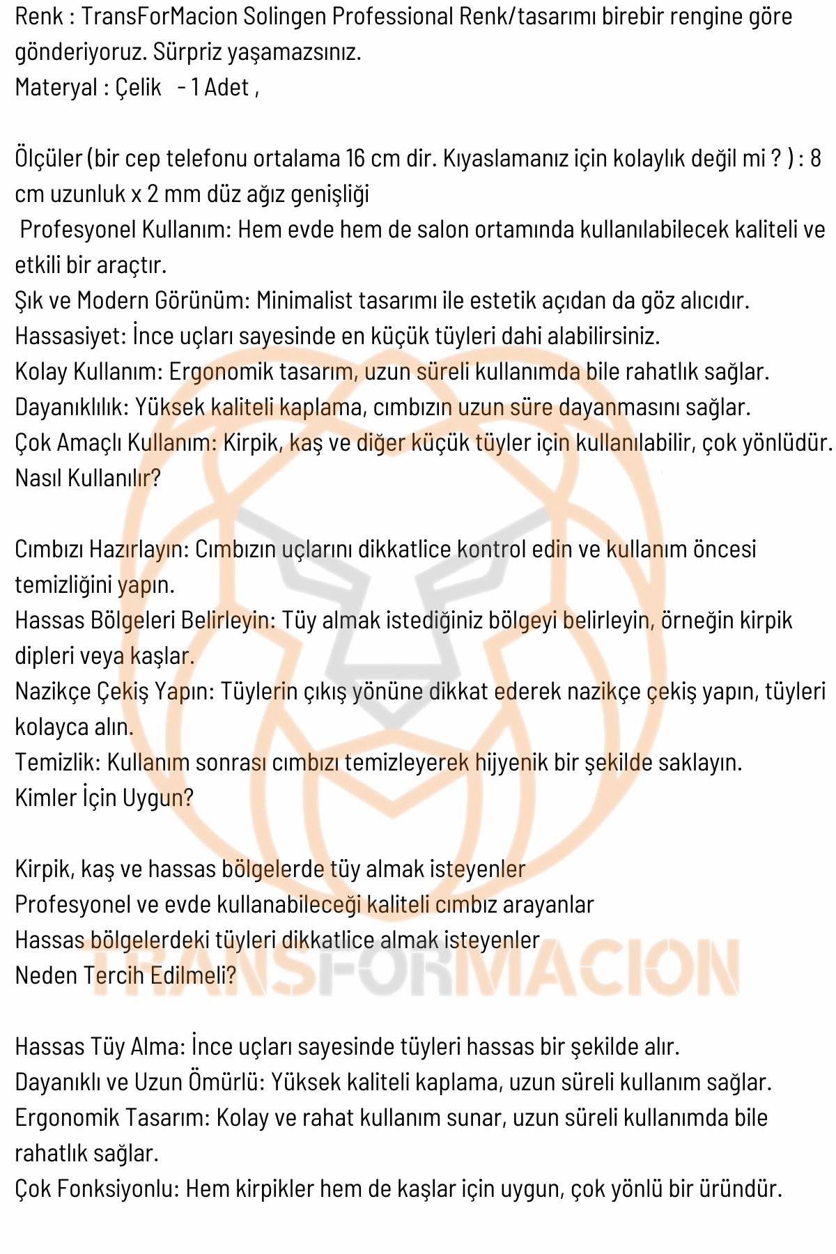 2 mm Micro İnce Uçlu Cımbız Çelik Solingen Professional 721185