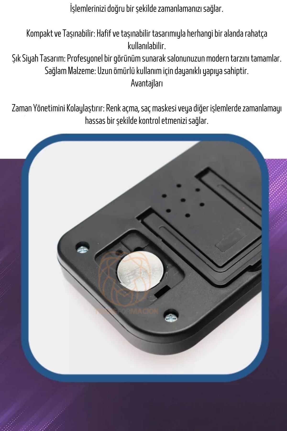 TransForMacion Kuaför Boya Kronometresi Berber Kuaför Dijital Zamanlayıcı Saat 721189