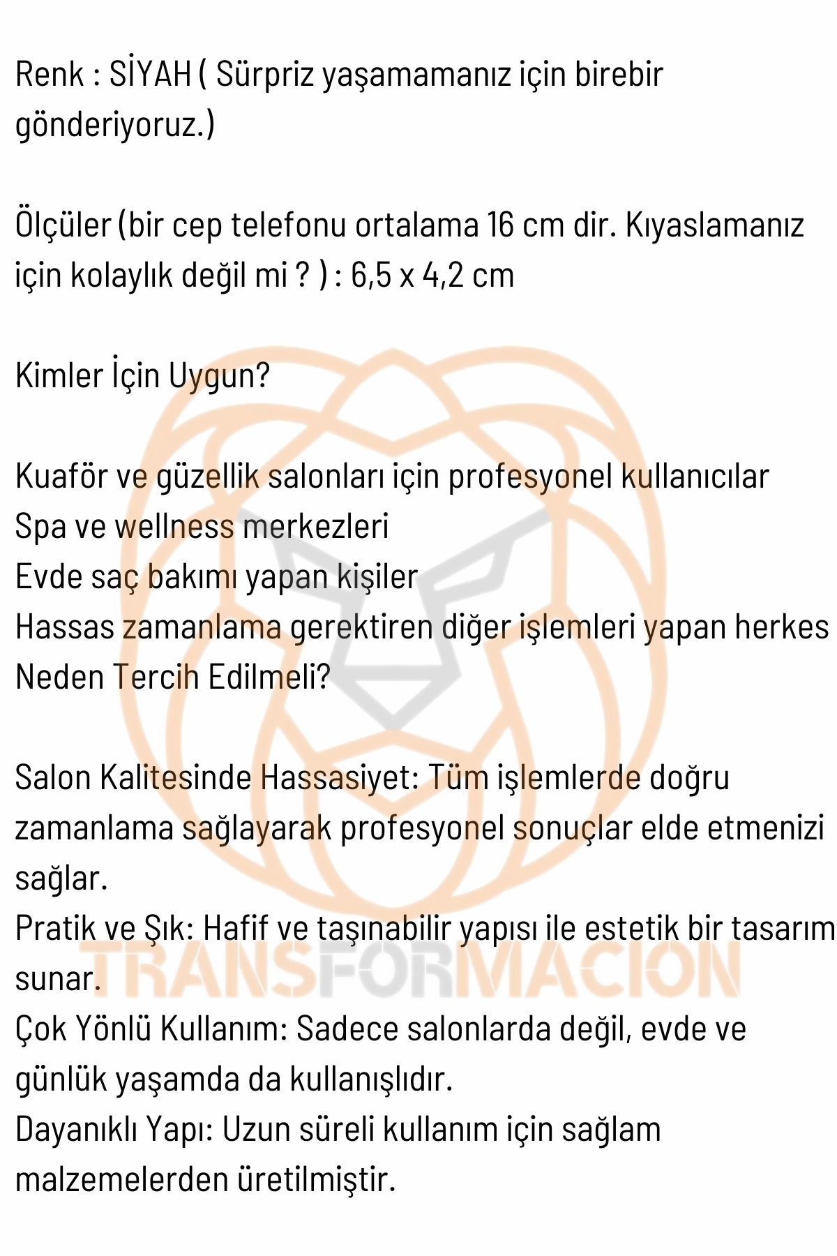 TransForMacion Kuaför Boya Kronometresi Berber Kuaför Dijital Zamanlayıcı Saat 721189
