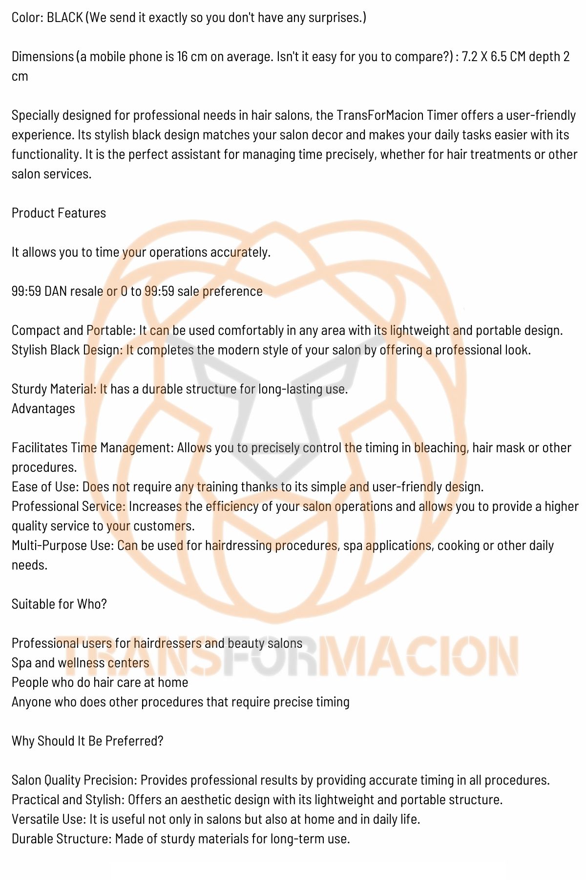 Kuaför Boya Kronometresi Berber Kuaför Dijital Kronometre 721190