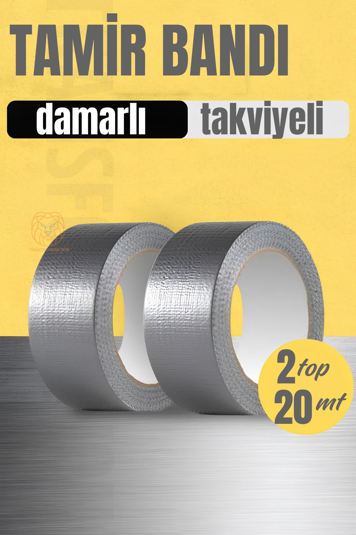 ModaCar Çok Amaçlı Tamirat Bandı Süper Güçlü ve Su Geçirmez GRİ 