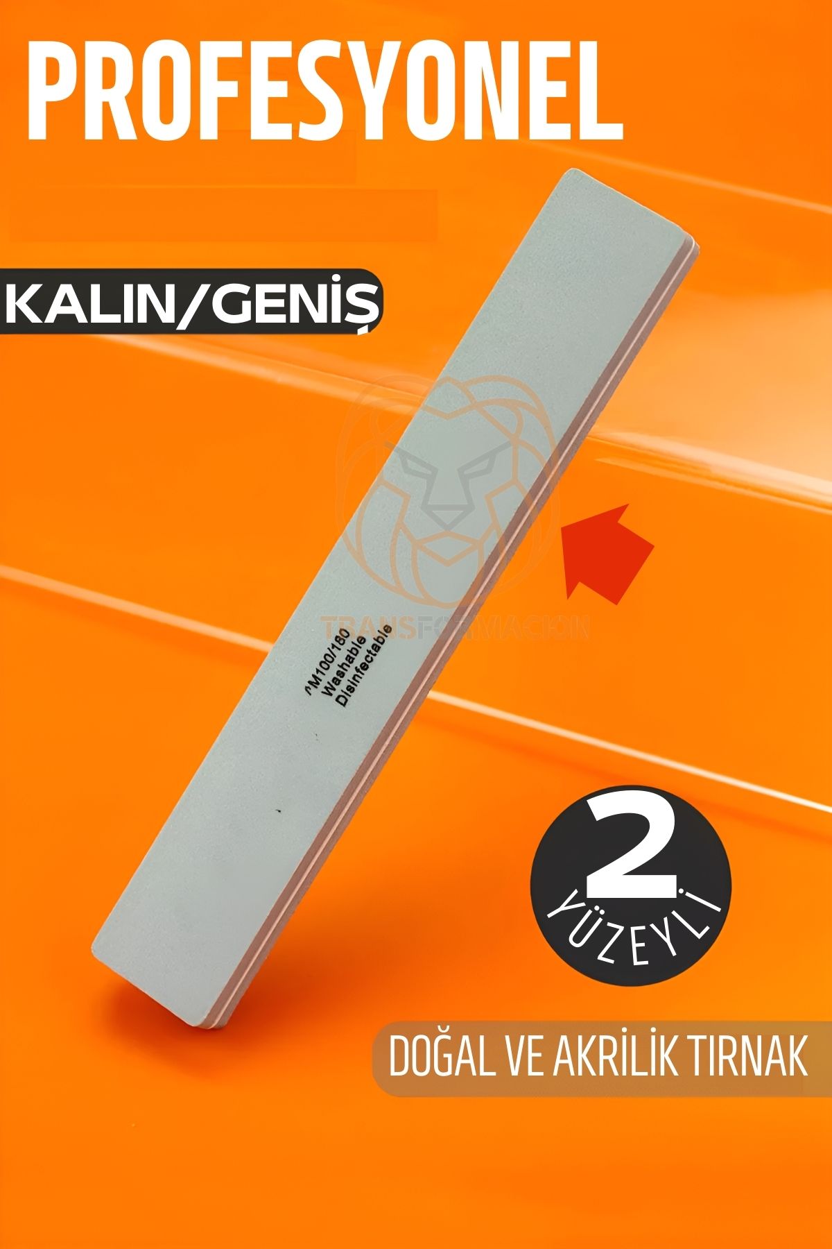 Geniş Kalın Tırnak Törpüsü 100/180 Grid Profesyonel 