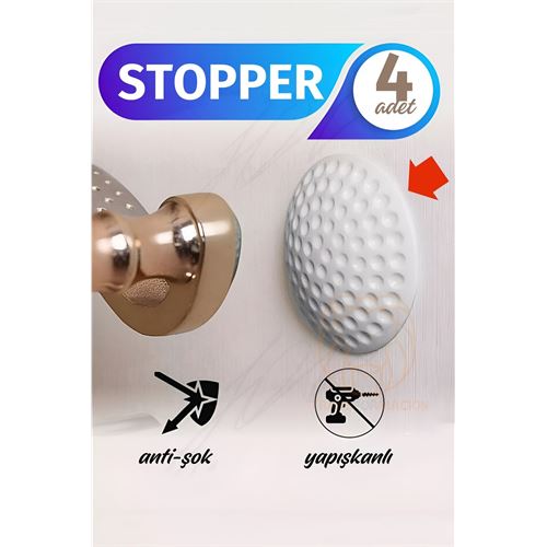 ModaCar Kapı Stopperi Golf Topu Model Kapı Çarpma Önleyici 4 Adet 