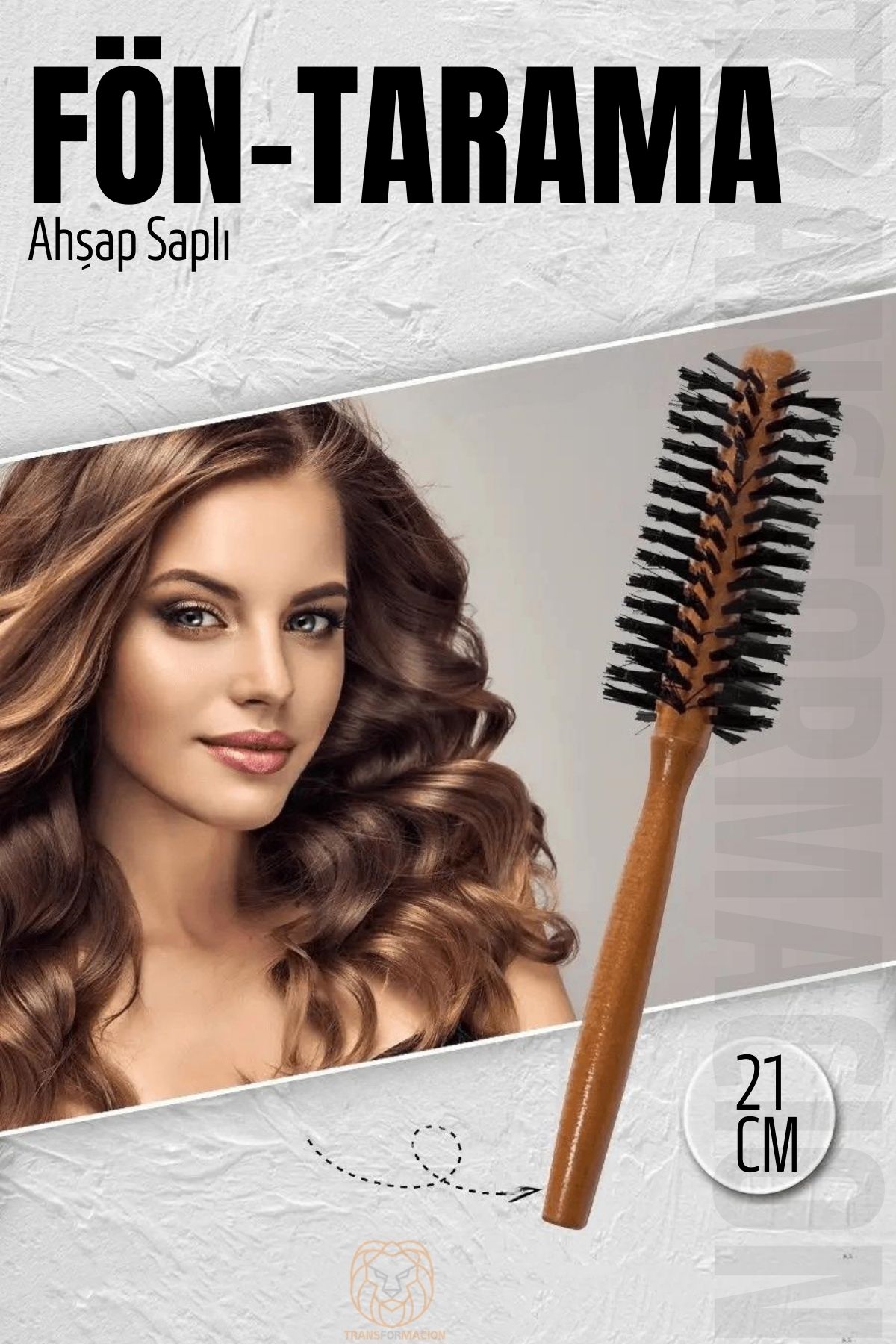TransForMacion Fön Fırçası Ahşap Saplı Fön Ve Tarama Fırçası  721200