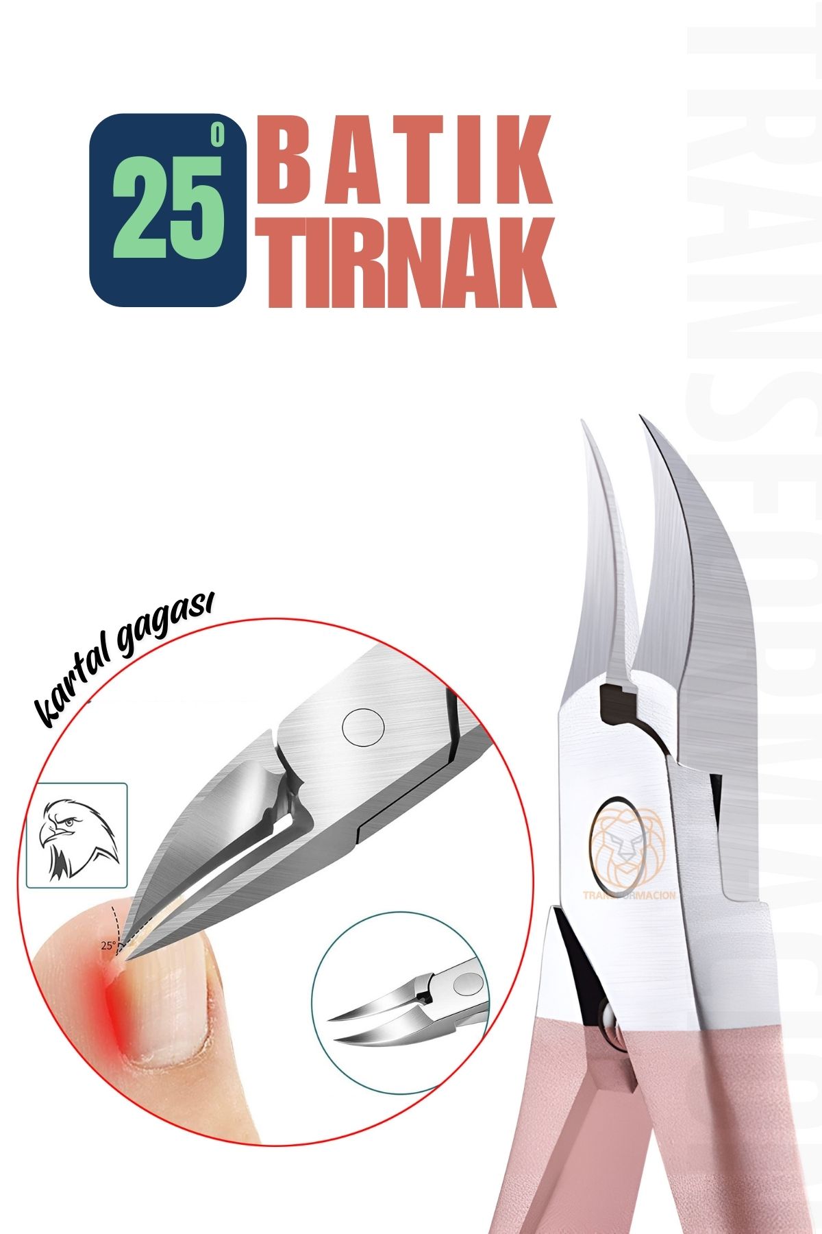 TransForMacion Tırnak Batık Makası Pedikür Makası Tungsten Çelik Profesyonel 721218