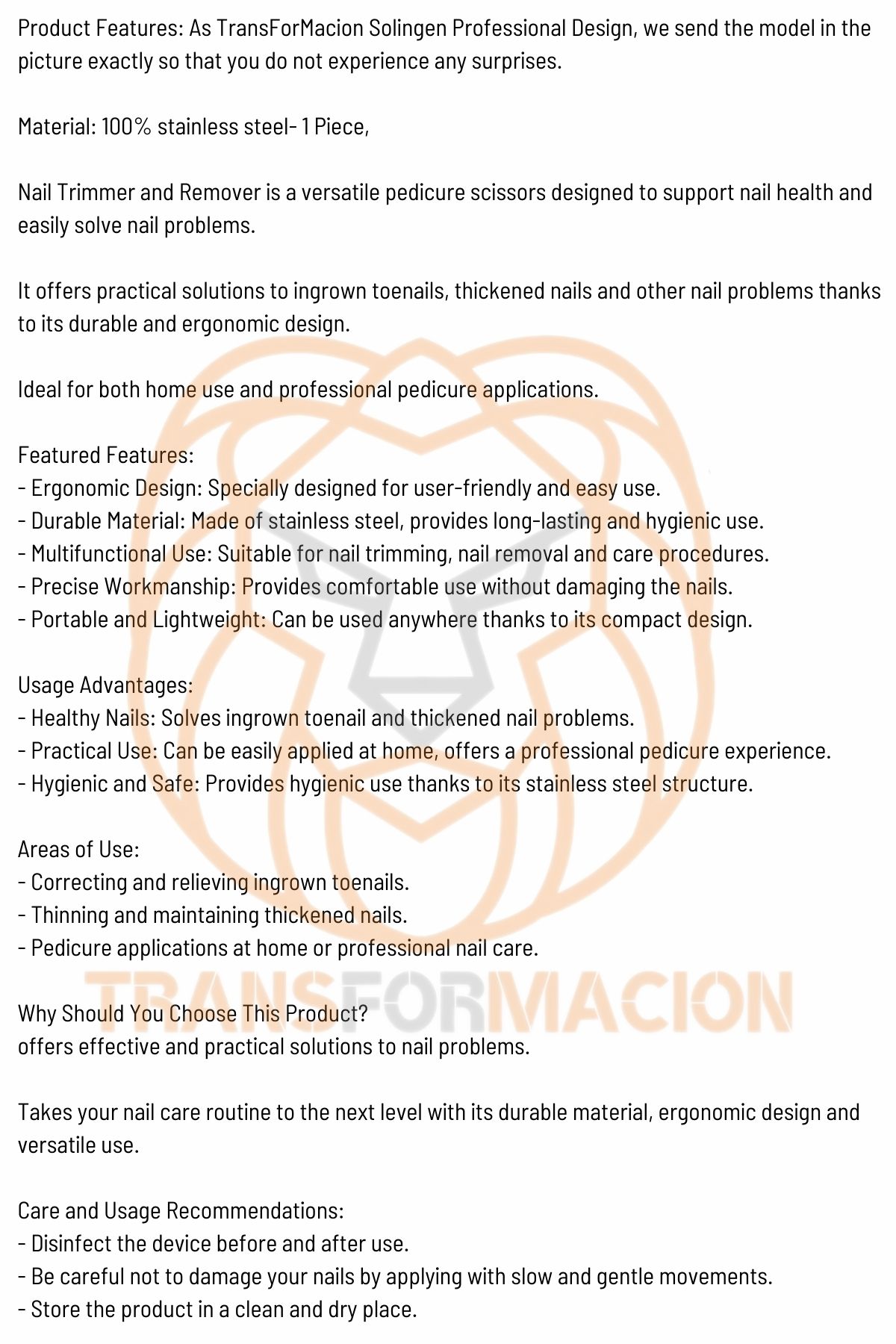 Tırnak Batık Makası Pedikür Makası Paslanmaz Çelik Profesyonel 721219