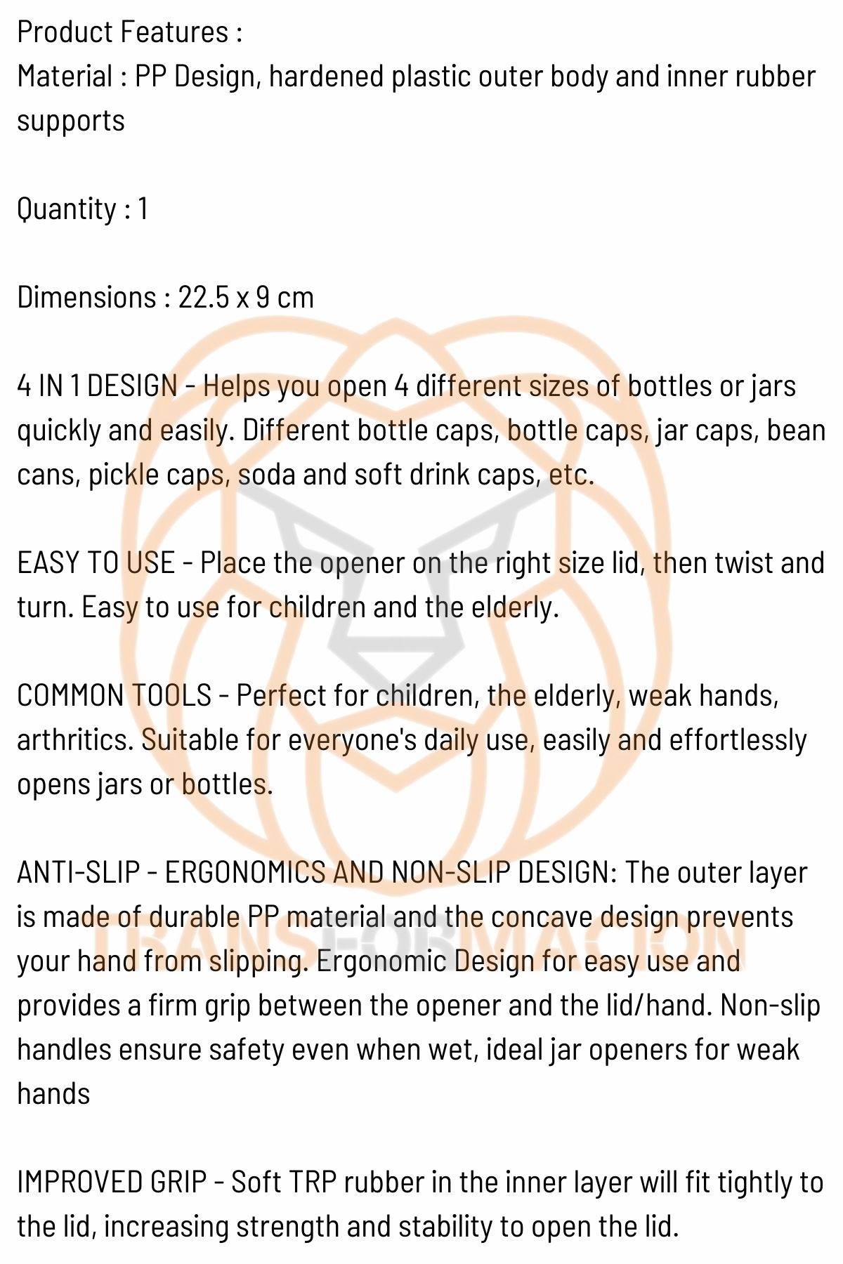 Kavanoz Şişe Açacağı 4 Tip Açacak 4 in 1 721223