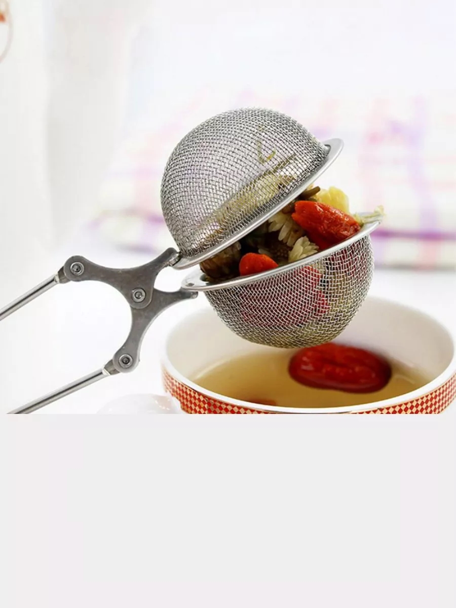 Kıskaçlı Bitki Çayı Filtresi Top Çay Demliği Çay Filtresi Maşası 721230