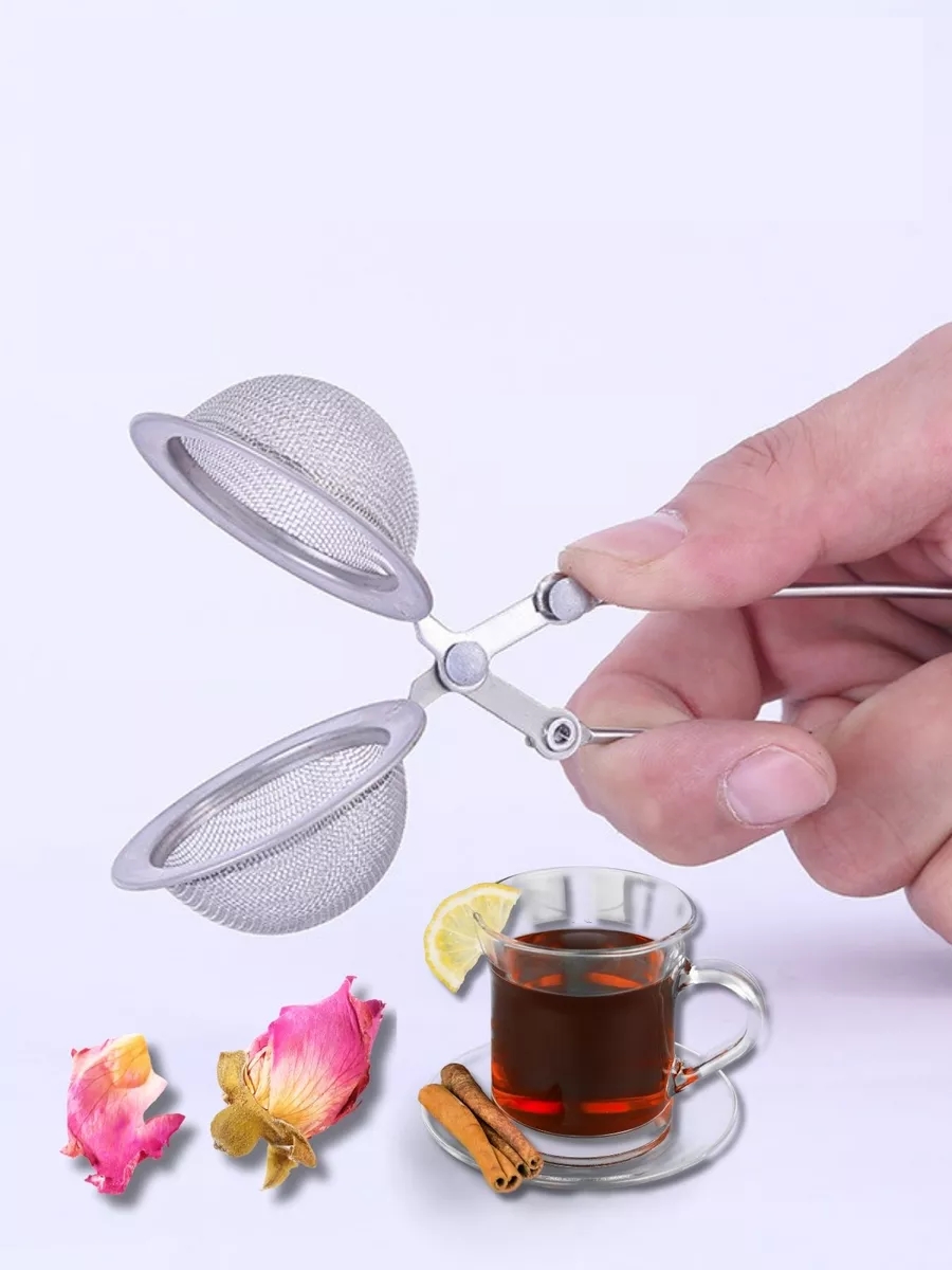 Kıskaçlı Bitki Çayı Filtresi Top Çay Demliği Çay Filtresi Maşası 721230