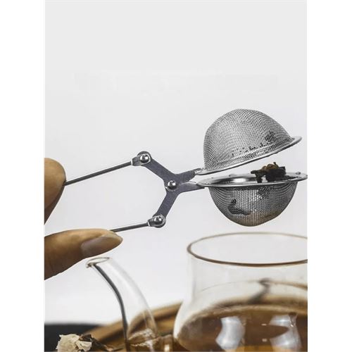 TransForMacion Kıskaçlı Bitki Çayı Filtresi Top Çay Demliği Çay Filtresi Maşası 3 adet 719818