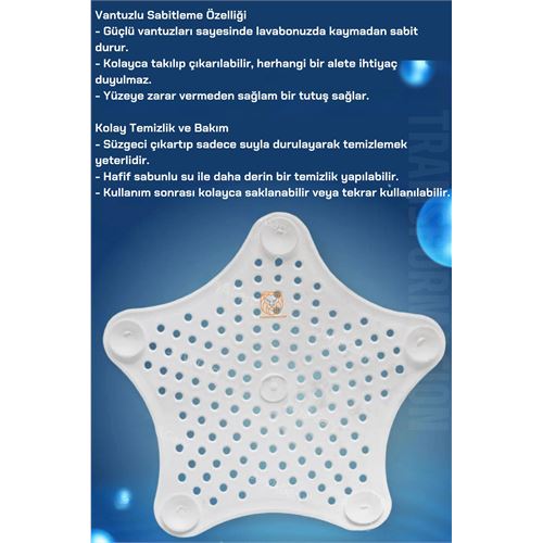 TransForMacion Vantuzlu Gider Süzgeci Lavabo Süzgeci Banyo Dış Süzgeci 721231