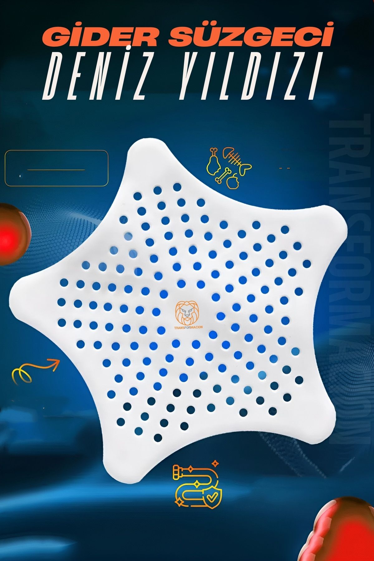 Vantuzlu Gider Süzgeci Lavabo Süzgeci Banyo Dış Süzgeci 721231