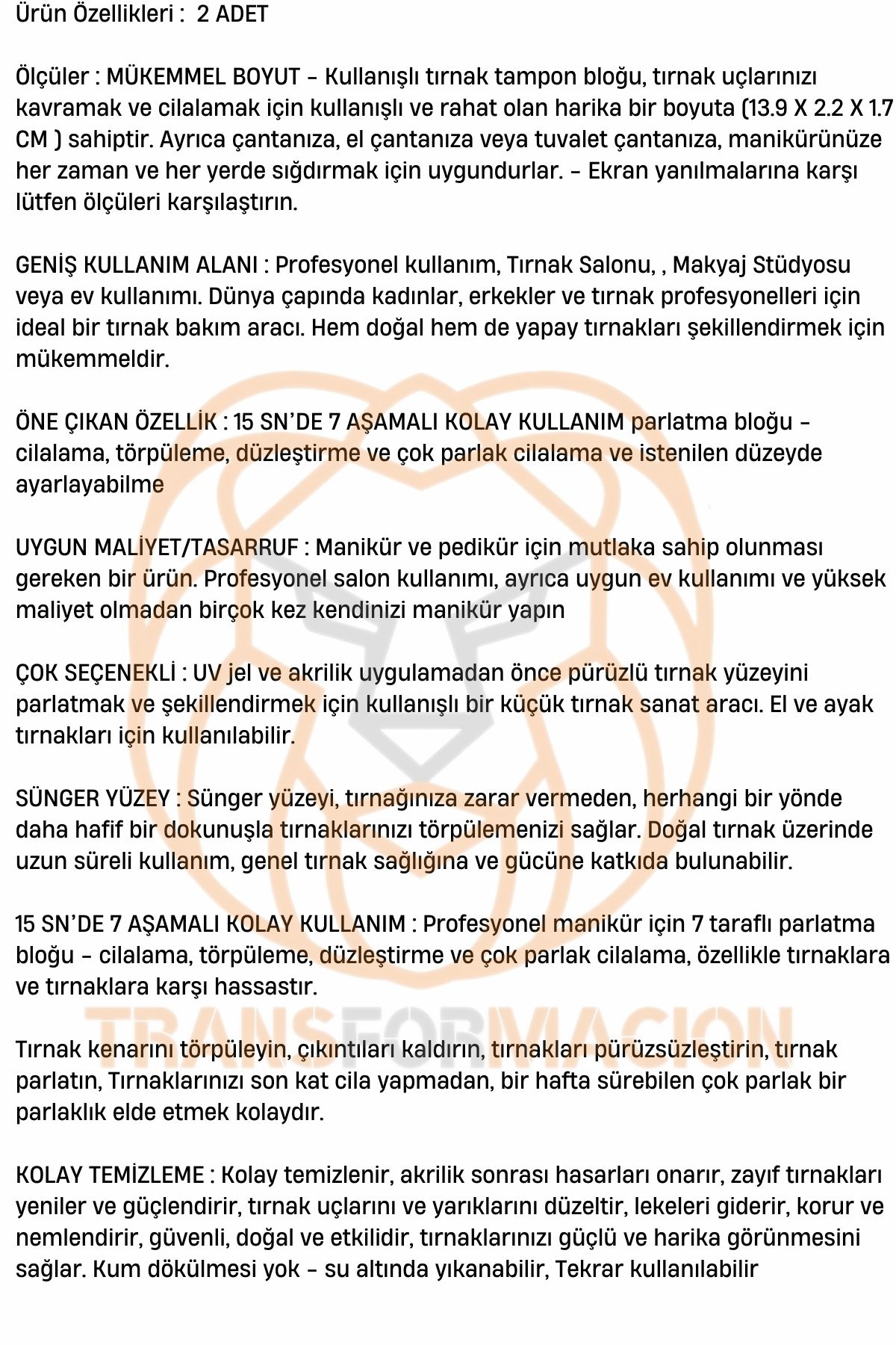 7 Yüzeyli Tırnak Törpü ve Parlatma Blok Sünger Solingen Professional 2 adet  721236