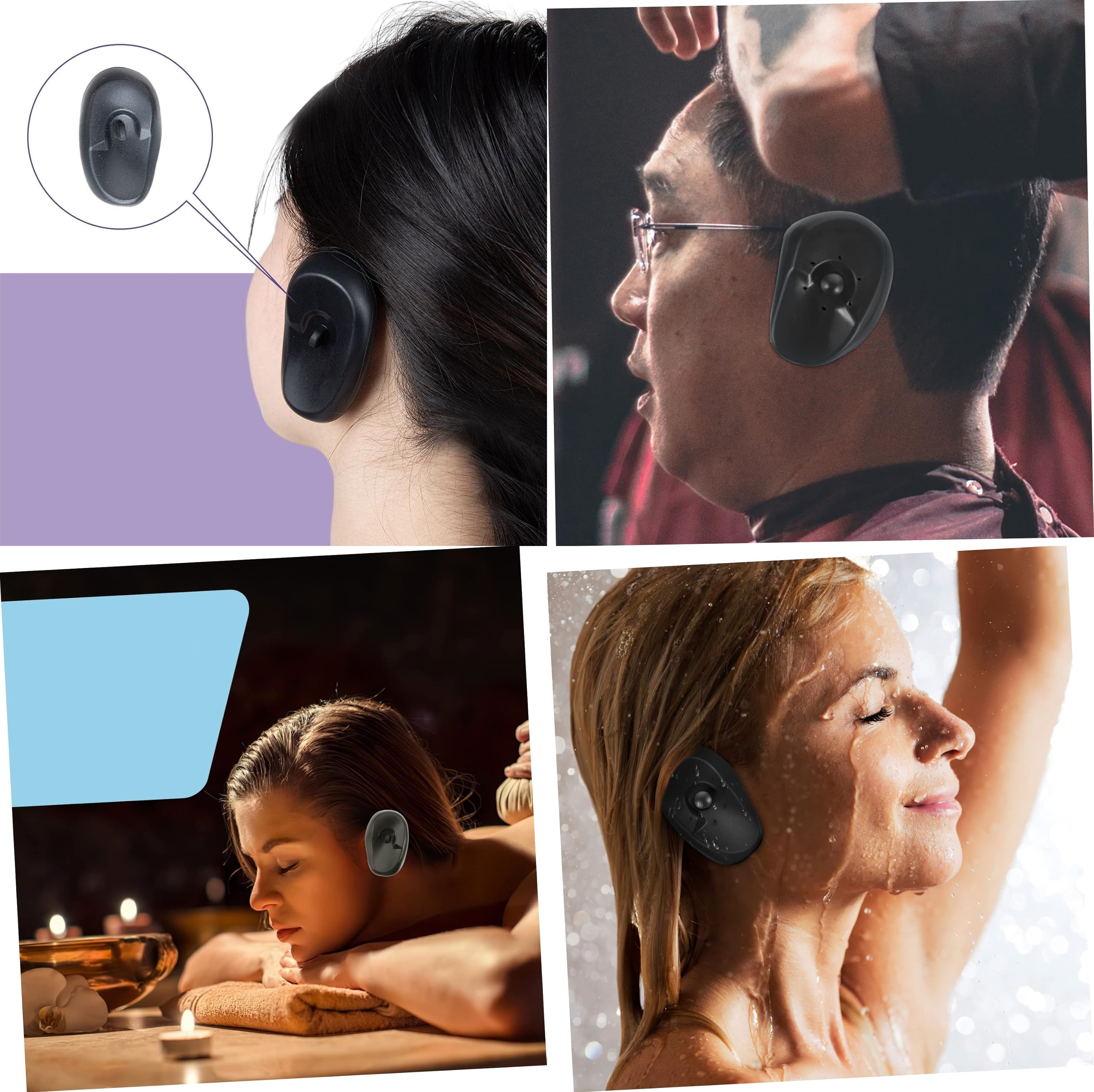 Kulak Koruyucu Saç Boyası Şampuan Kesim İçin 2 TAKIM 721240