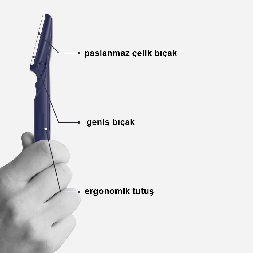 Erkek Kaş Şekillendirme Tüy Alma Jileti 2 ADET 721252