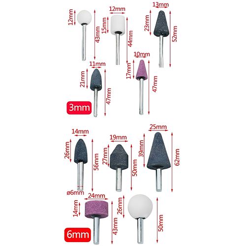 TransForMacion Seramik Uçlu Taşlama Seti Metal Alüminyum Çelik Dremel Uçlu Taşlama Kot Taşlama 721258