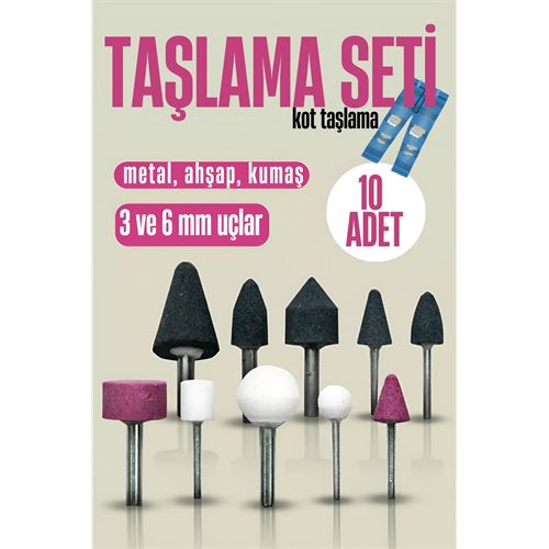 TransForMacion Seramik Uçlu Taşlama Seti Metal Alüminyum Çelik Dremel Uçlu Taşlama Kot Taşlama 721258