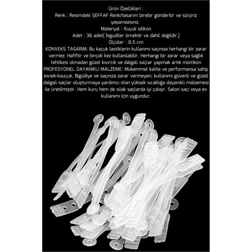 TransForMacion Bigudi Lastiği Perma Lastikleri 36 ADET 721259 