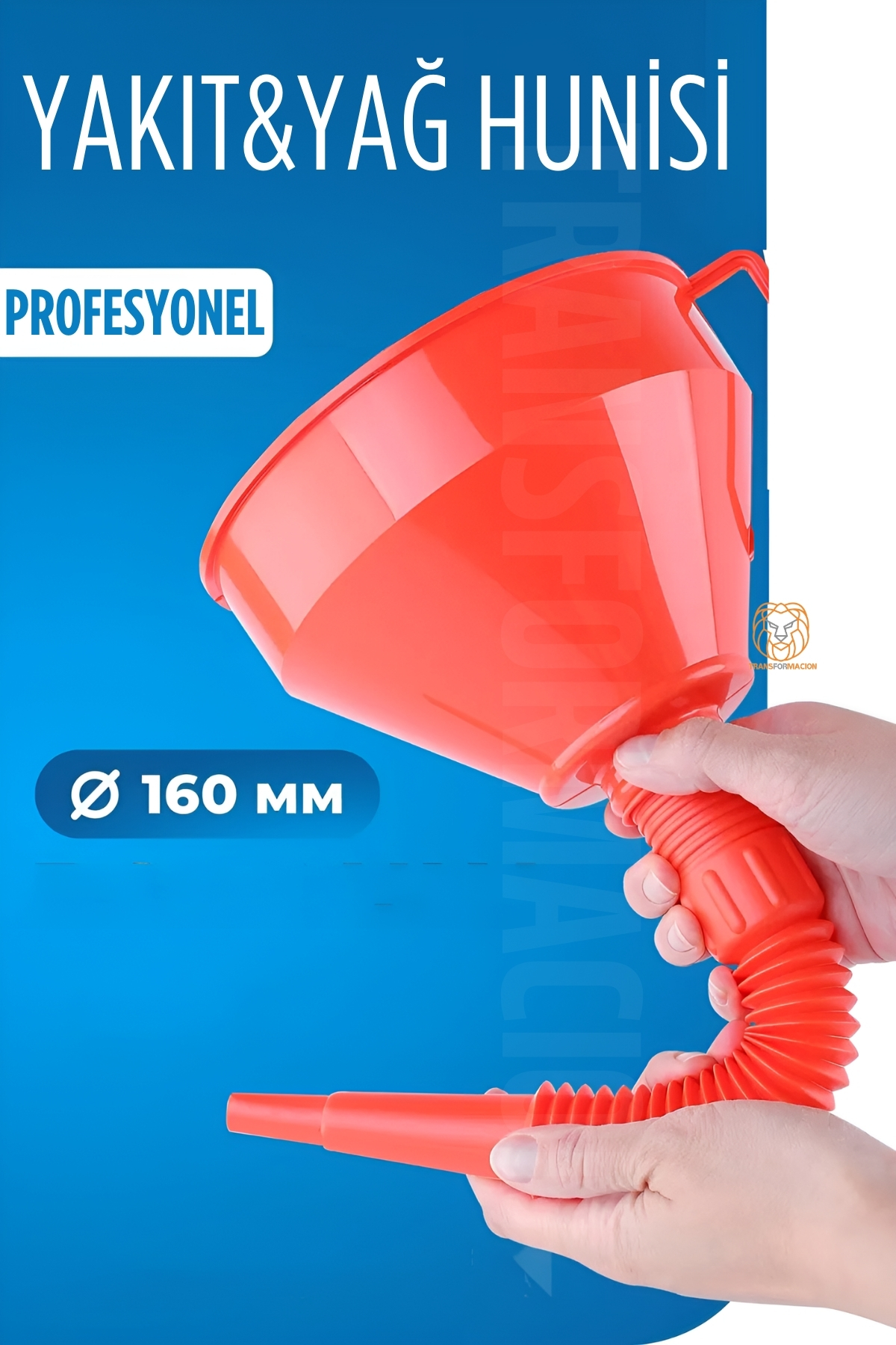 TransForMacion 16 Cm Çap Büyük Huni Süzgeçli Yakıt Yağ Hunisi Jeneratör Hunisi 721260