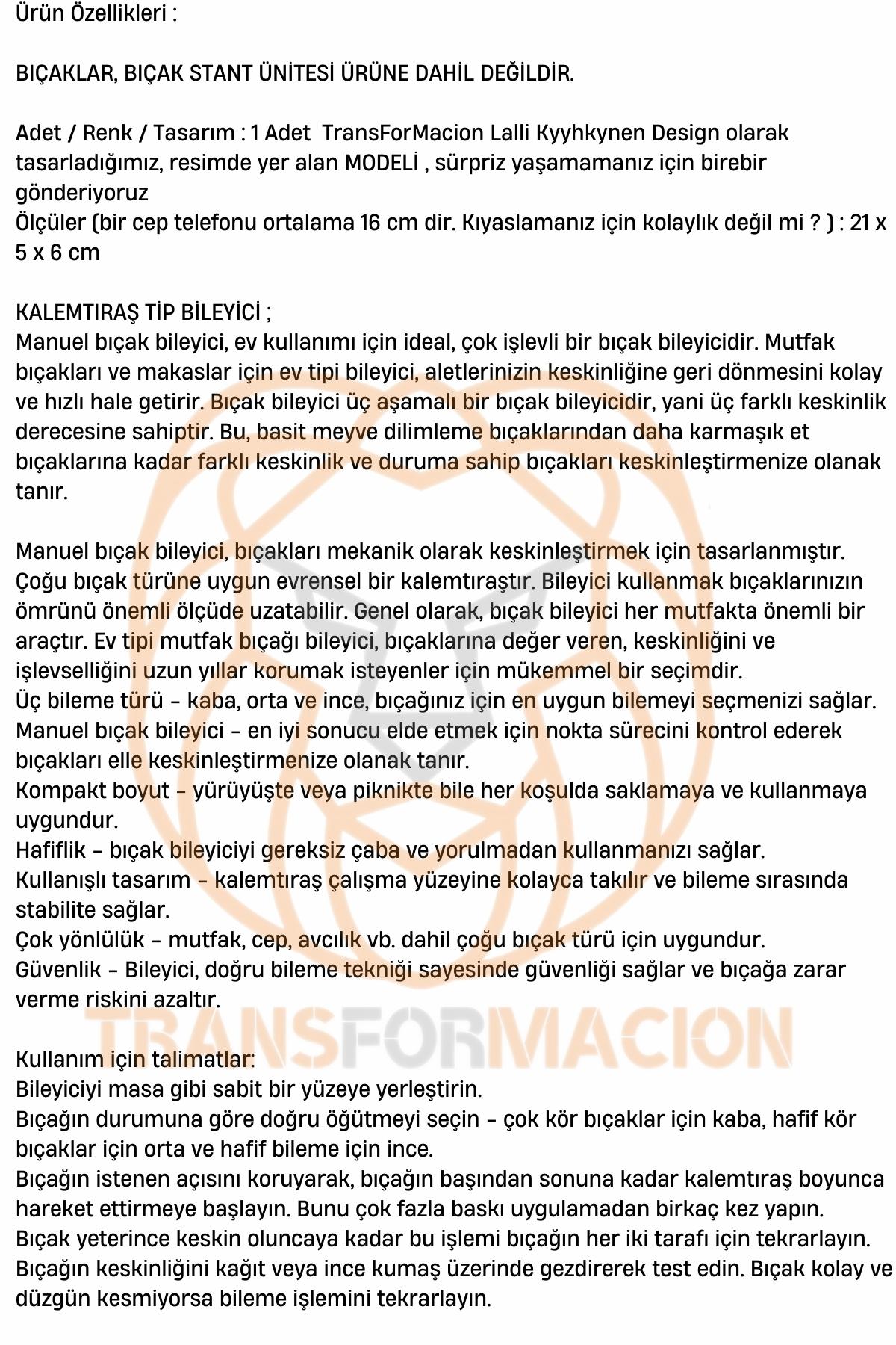 Seramik Tungsten Bıçak Bileyici Profesyonel 721263