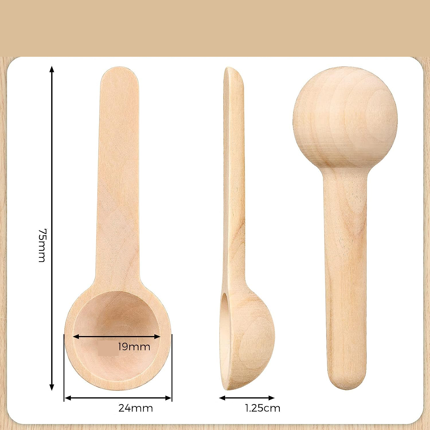 TransForMacion Ahşap Baharat Kaşığı Mini 10 Adet 721264