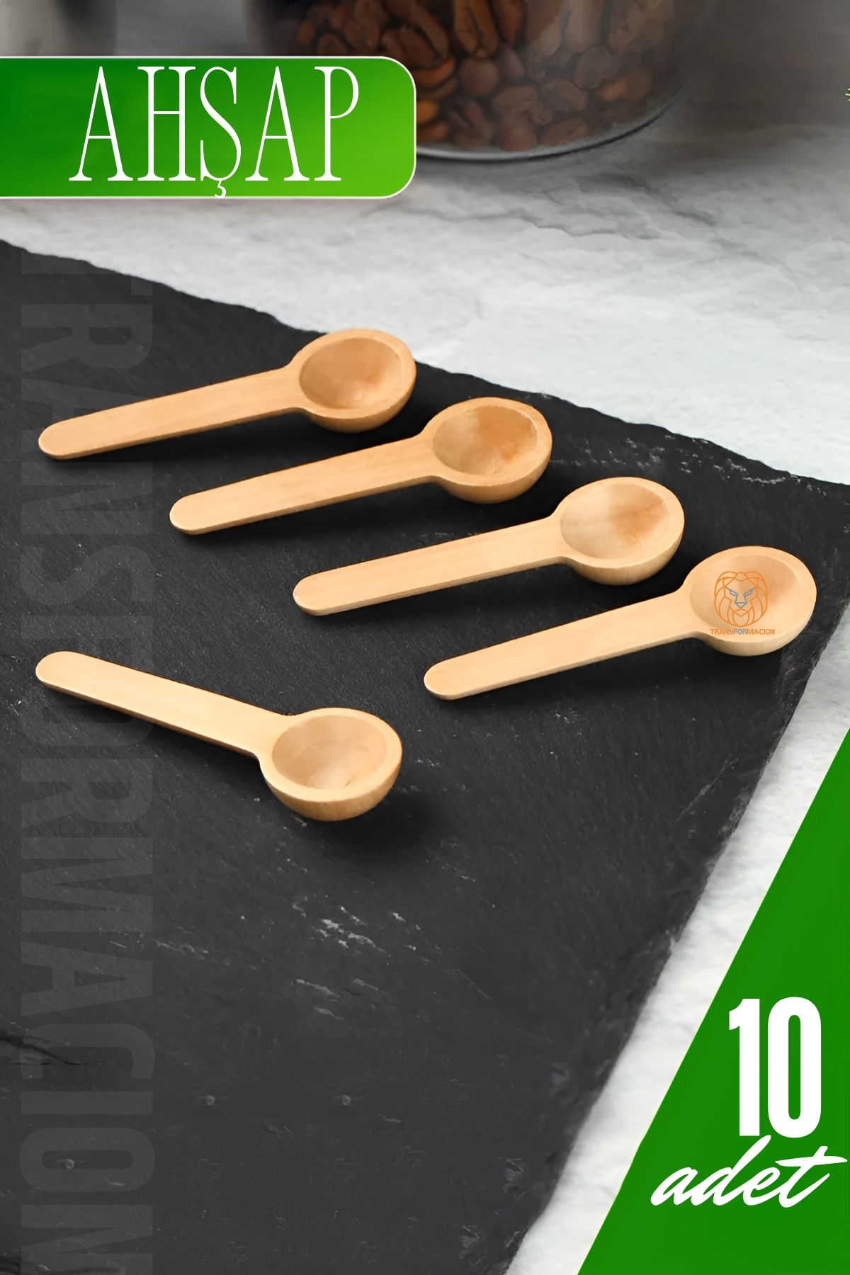 TransForMacion Ahşap Baharat Kaşığı Mini 10 Adet 721264