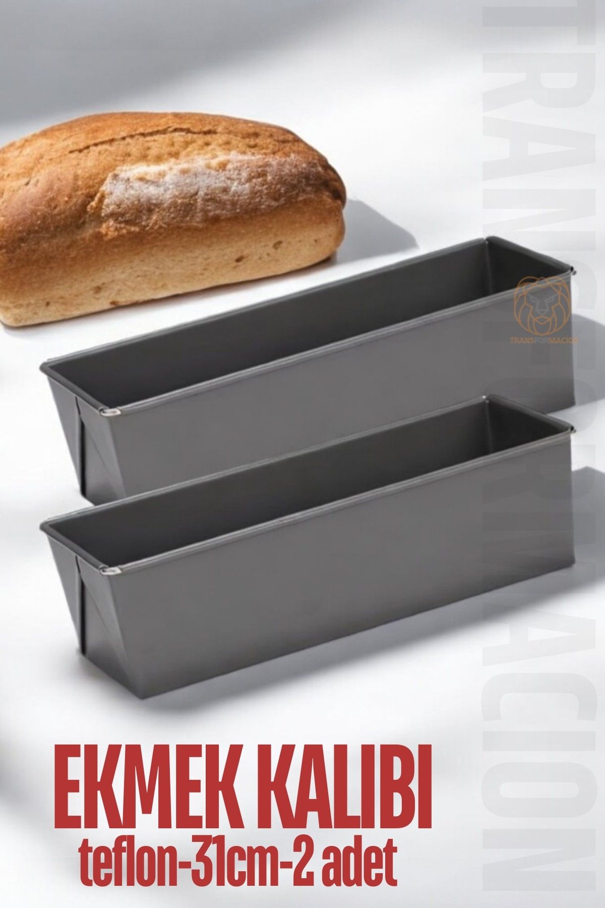 ModaCar Teflon Ekmek Pişirme Kalıbı Baton Pasta Kalıbı 31 CM 2 adet