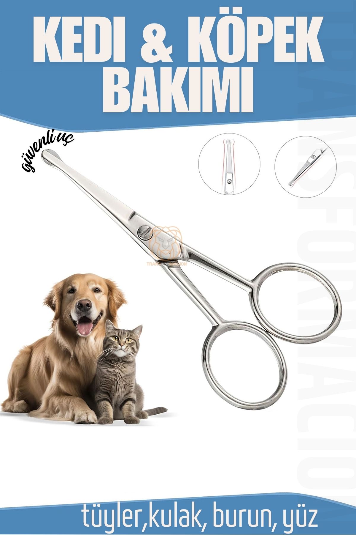 ModaCar Kedi ve Köpek Bakım Makası Tırnak Kulak Kuyruk Yüz Makası 