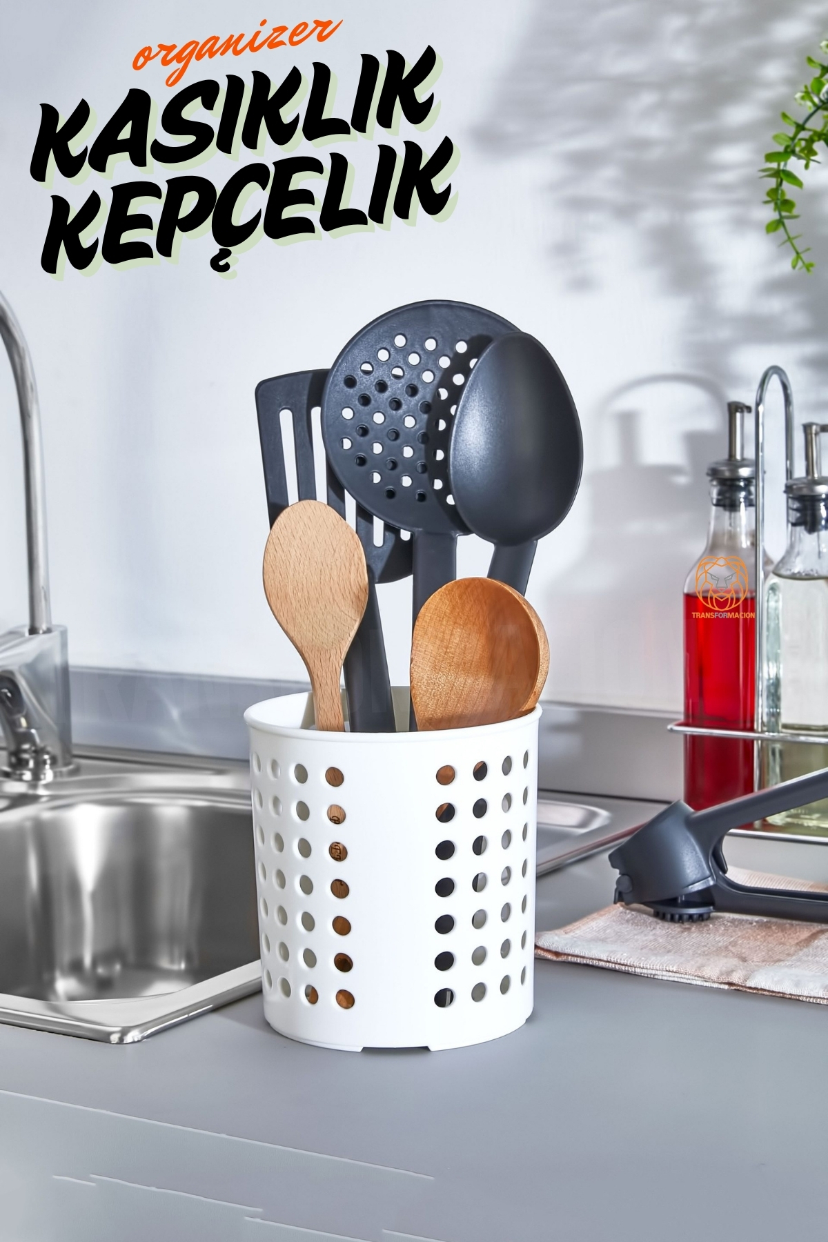 ModaCar Kaşıklık Kepçelik Organizer BEYAZ 