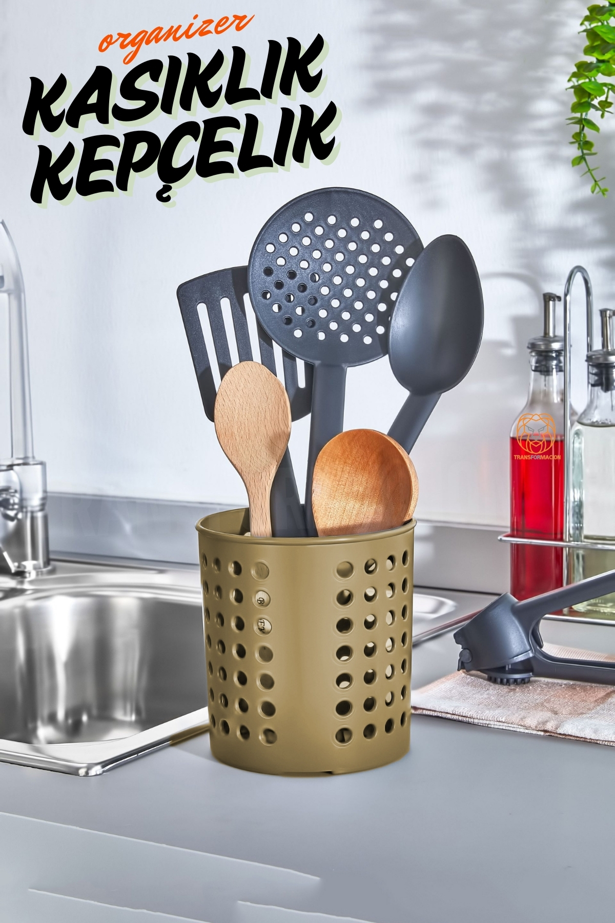 Kaşıklık Kepçelik Organizer LATTE 