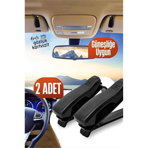 ModaCar Araç Gözlük Tutucu Güneşliğe Uygun Mini 2 ADET 