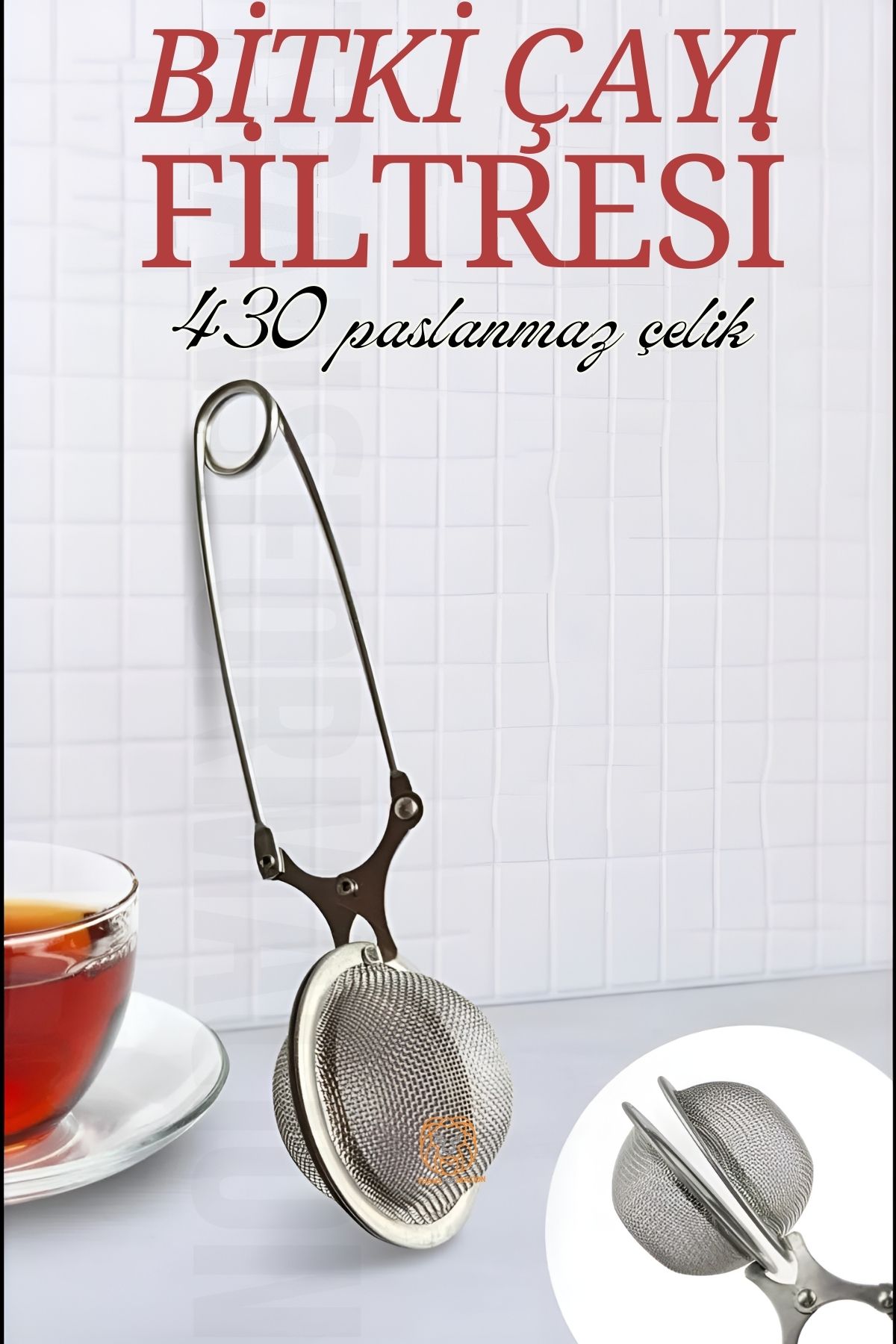 Kıskaçlı Bitki Çayı Filtresi Top Çay Demliği Çay Filtresi Maşası 