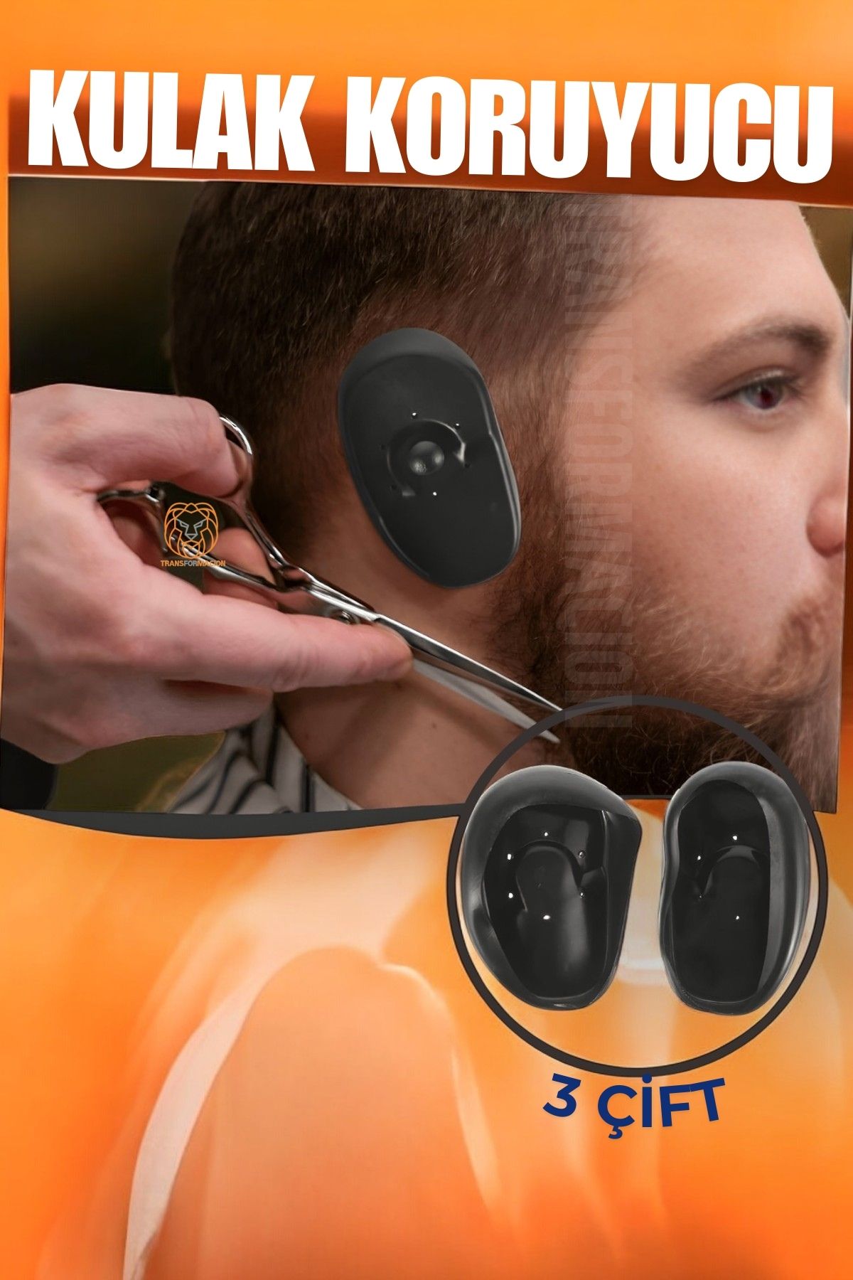 ModaCar Kulak Koruyucu Kuaför Berber Saç Kesim İçin 3 TAKIM 