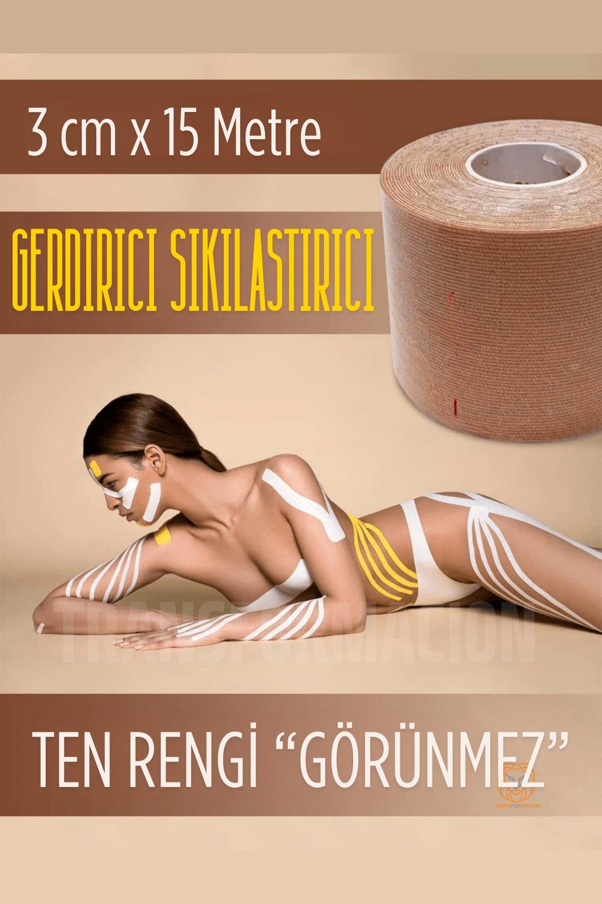 TransForMacion Vücut Gerdirici Sarkma Gizleyici Bant 15 METRE 721276