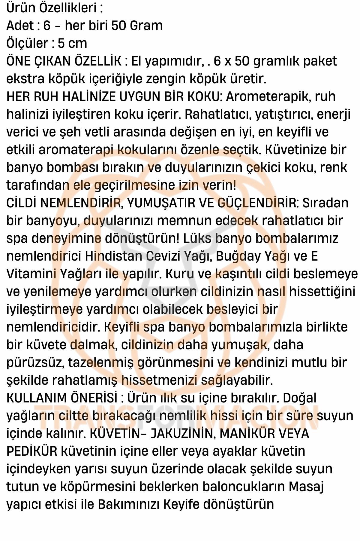 Banyo Bombası Jakuzi Küvet Banyo Bombası Topu 6 adet 300 Gr 721280