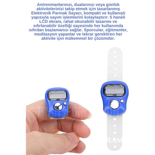 Transformacion Zikirmatik Dijital Parmak Sayacı Sıfırlanabilir 5 Haneli LCD Ekran 2 ADET 721281