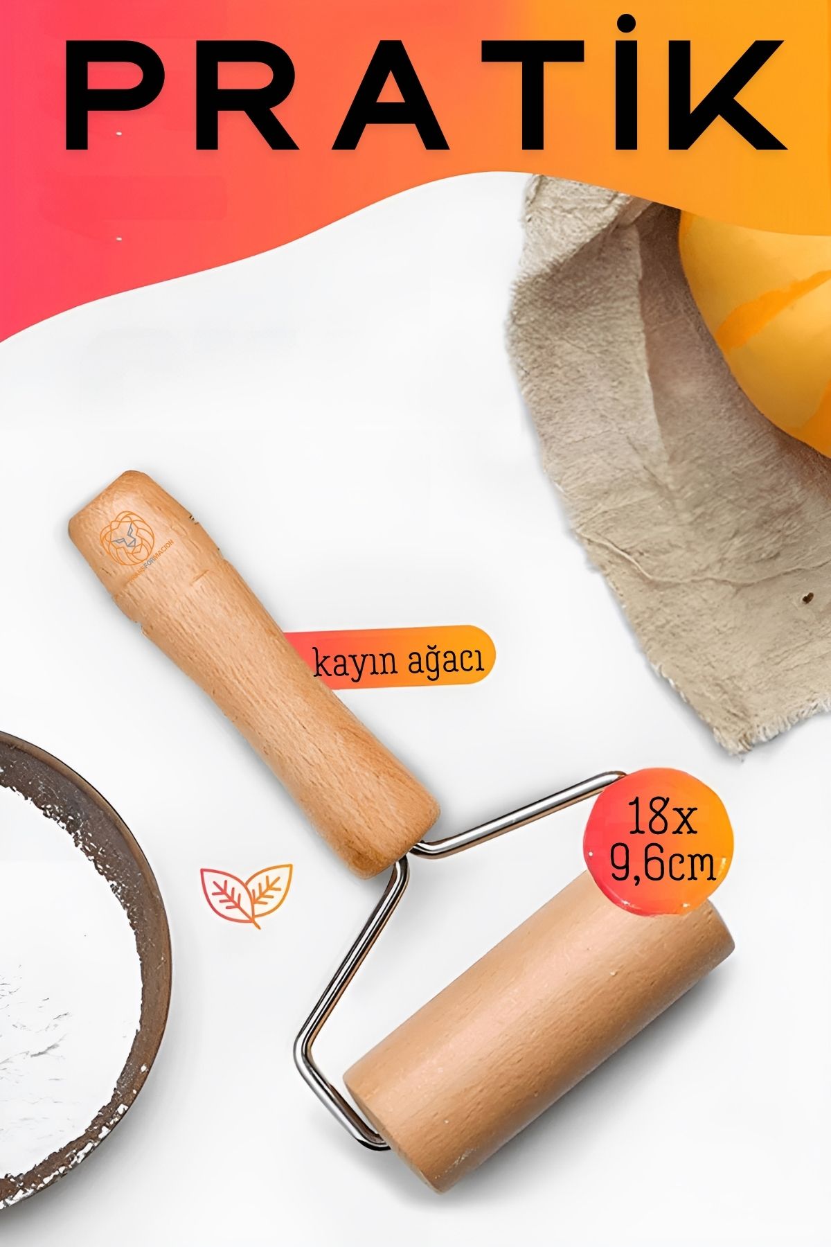 TransForMacion Pratik Merdane Ahşap Ergonımik Oklava 721294