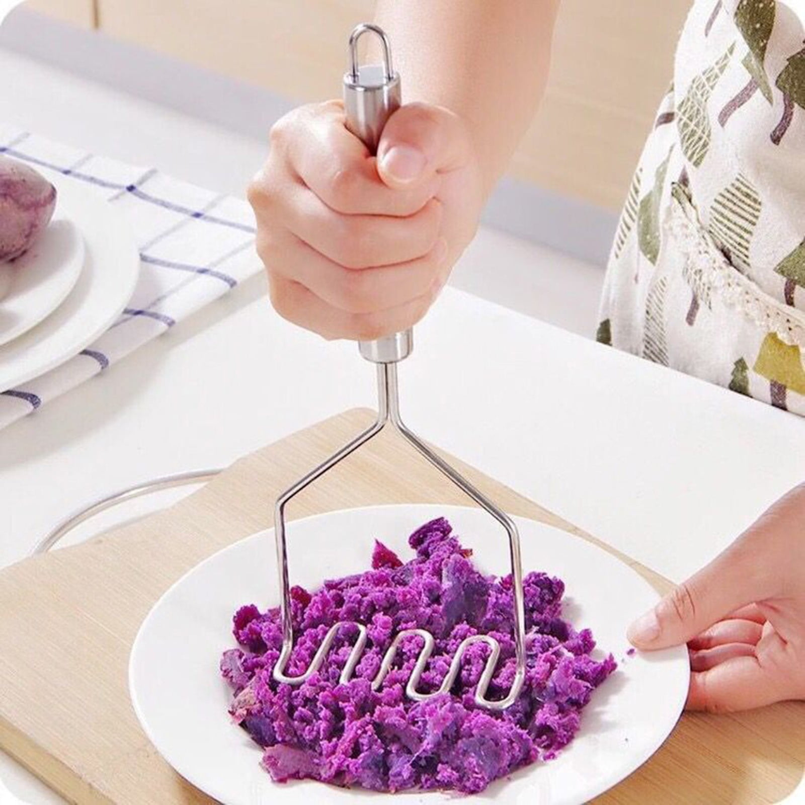 Patates Ezici  304 Paslanmaz Çelik Havuç Muz Avokado Ezici 721298