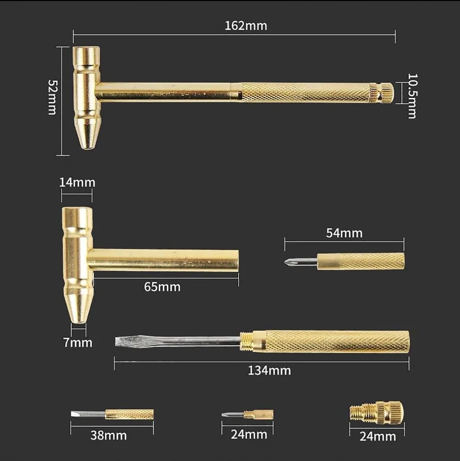 Çekiç ve 4 Farklı Tornavida Multi Set 721302