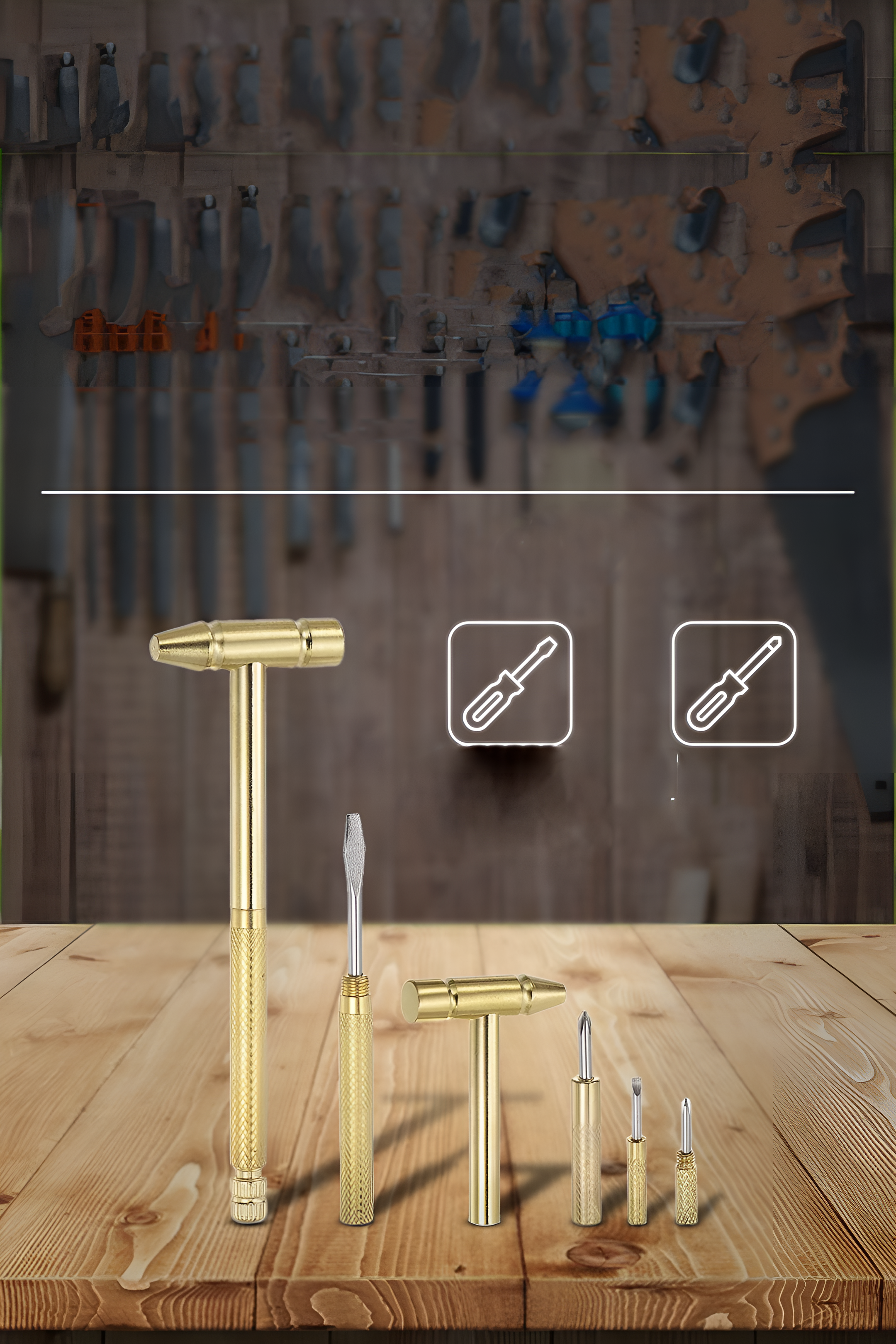 Çekiç ve 4 Farklı Tornavida Multi Set 721302